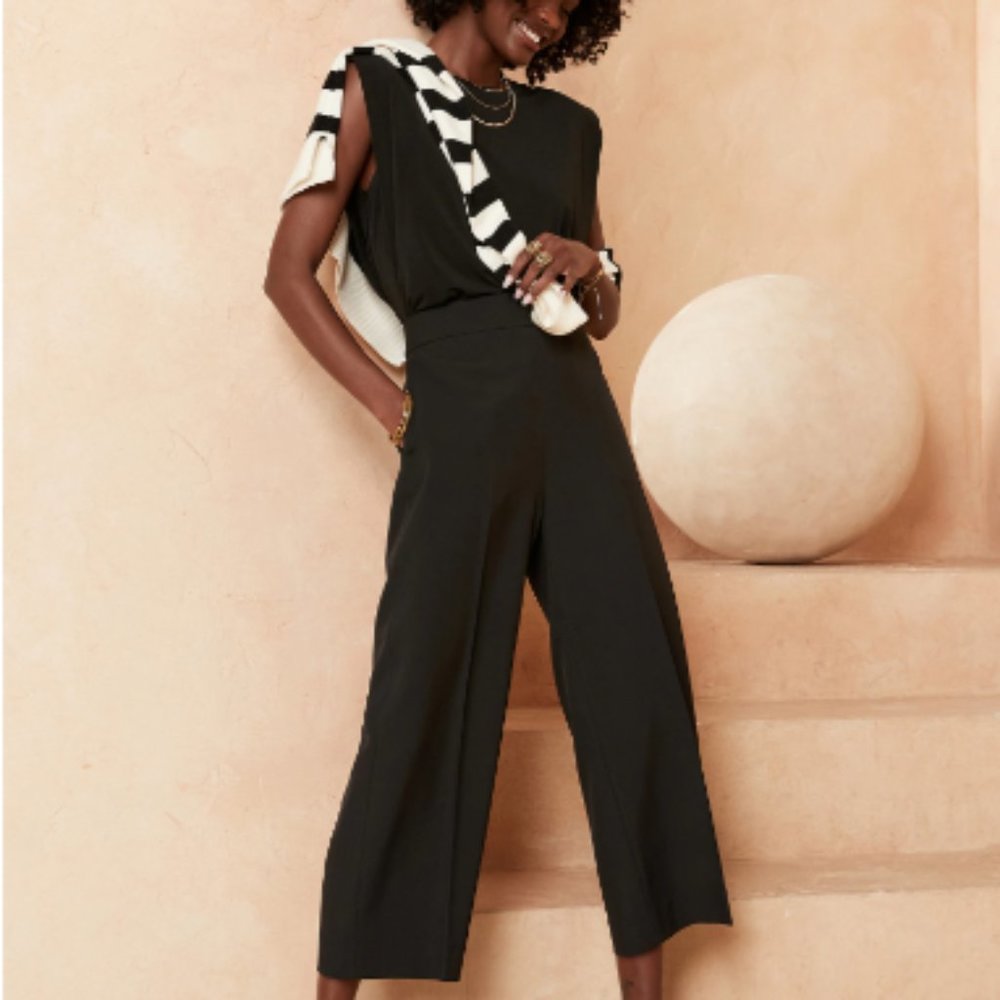 Banana Republic High-Rise Comfort Stretch Easy Wide-Leg Pant